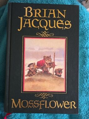 Brian Jacques Mossflower Hardcover — Black Cover with Gold Lettering